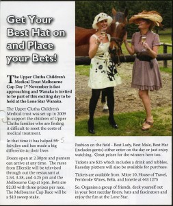 Messenger story on showing guests at the Trust's 2011 Melbourne Cup fundraiser
