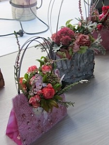 Floral Bag table decoration from the Trust's "Old Bag's Lunch" fundraiser