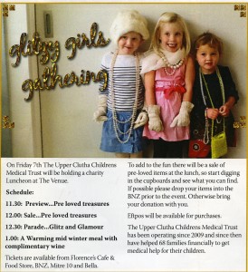 Front page Messenger story on the Trust's 2013 Glitzy Gals Fundraiser